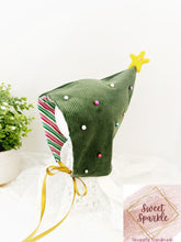 Load image into Gallery viewer, Xmas Tree Pixie Bonnet