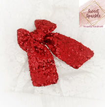 Load image into Gallery viewer, Red Sequins Classic bow