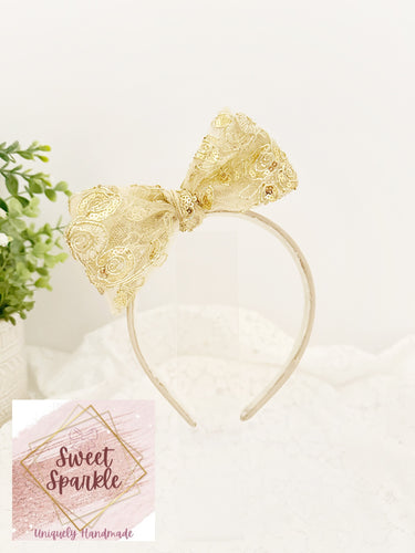 Gold Lace Headband(Regular Size)