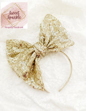 Load image into Gallery viewer, Gold Sequins Lux Headband