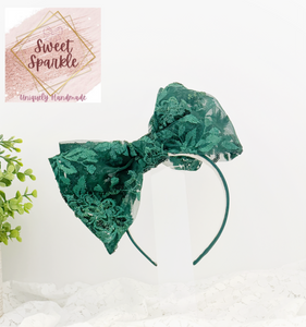 Emerald Lace Lux Headband