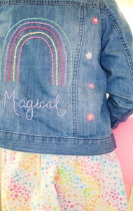 Rainbow Personalized Jean Jacket