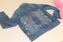 Load image into Gallery viewer, Rainbow Personalized Jean Jacket